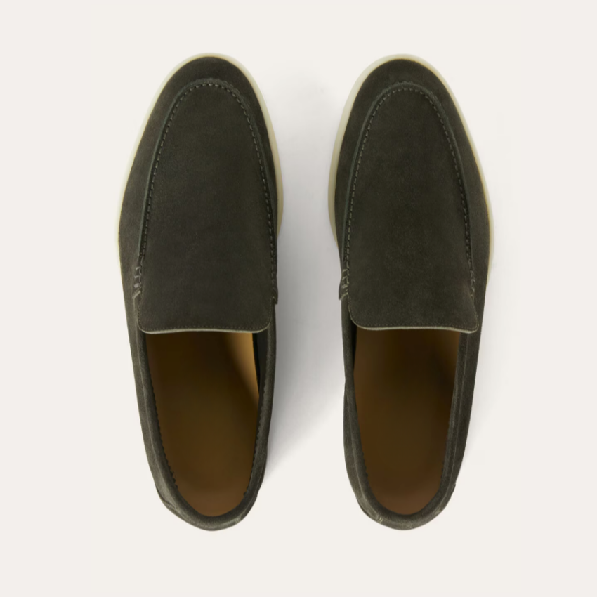 Refined Suede Loafers – Donkergroen