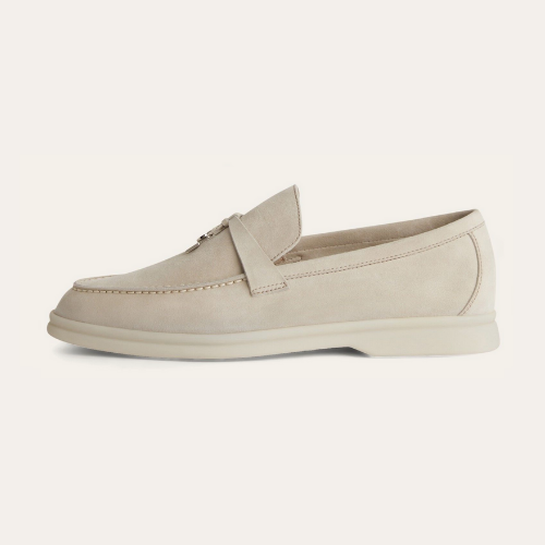 Lage Suede Loafers Voor Vrouwen – Beige