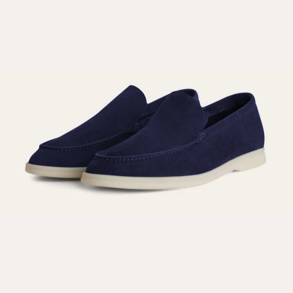 Refined Suede Loafers – Marineblauw