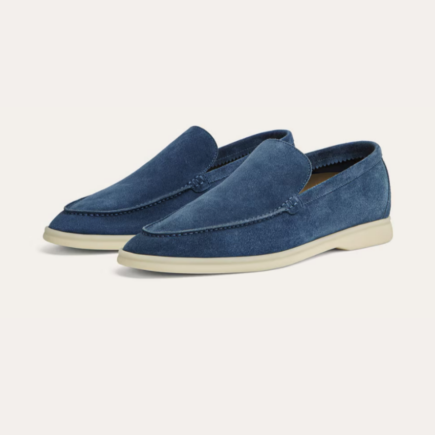 Refined Suede Loafers – Intens Blauw