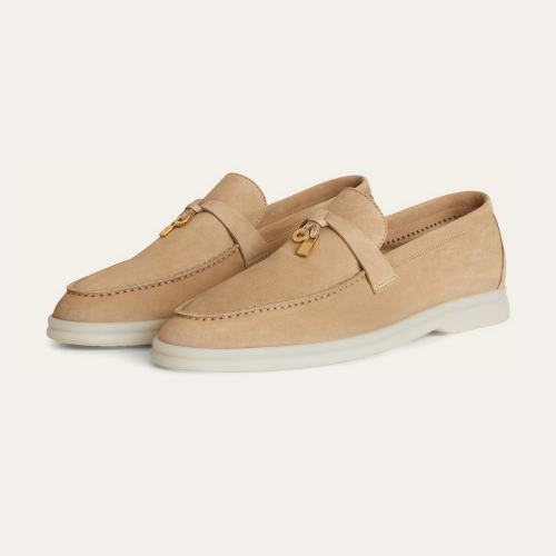 Suede Capri Charm Loafers – Khaki