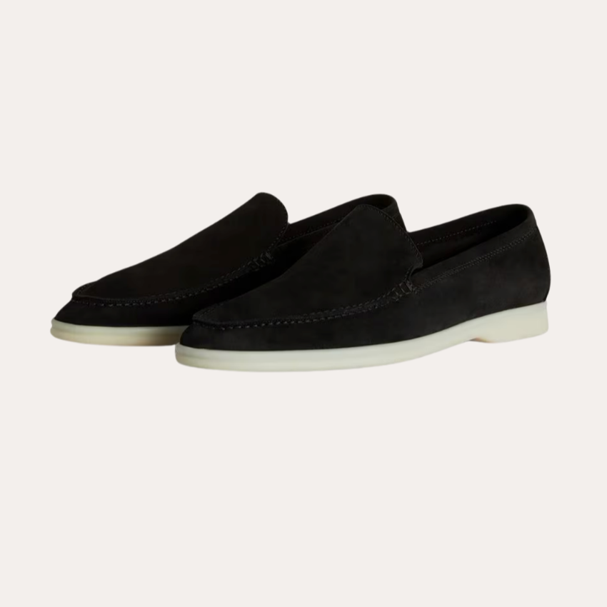Refined Suede Loafers – Profond Zwart