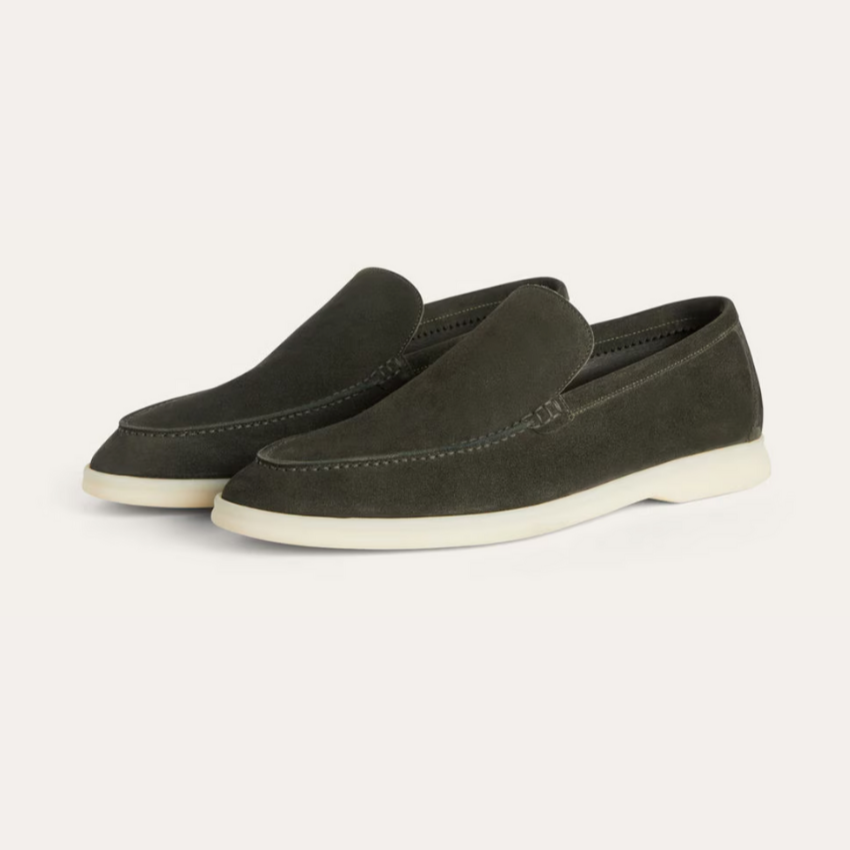 Refined Suede Loafers – Profond Groen