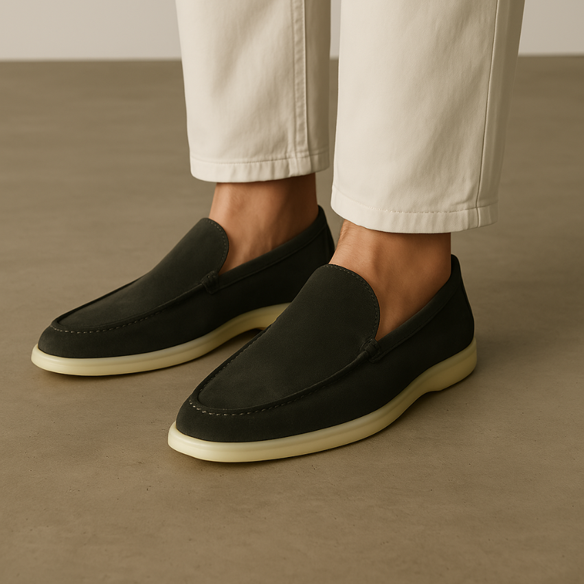 Refined Suede Loafers – Profond Groen